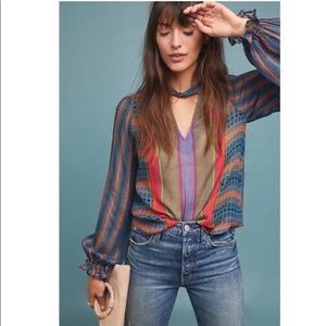 Anthropologie Conditions Apply Retro Peasant Top M